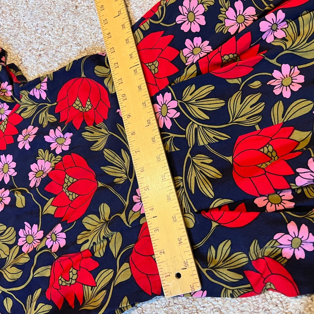 Princess Highway Floral Romper Navy Red Pink Short Sleeve Viscose PGFL229 Size 6 - Picture 9 of 10